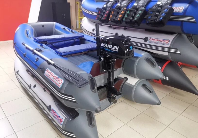 КОМПЛЕКТ ЛОДКА MISHIMO LITE 315 + МОТОР 5л.с в Сочи