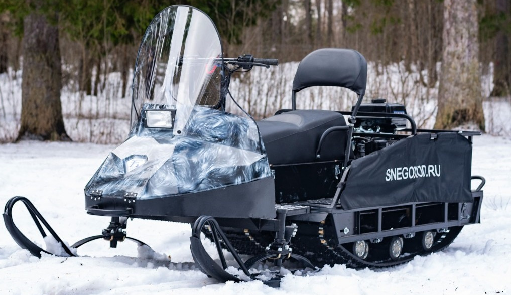 Миниснегоход Бурлак Егерь Экспедитор 17 л.с. , реверс, тормоз, капот белый в Сочи