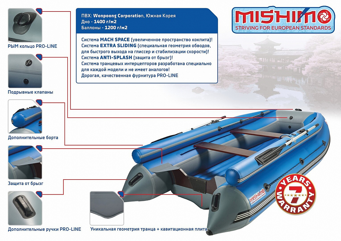 Лодка MISHIMO FAMILY LITE DF 400 в Сочи