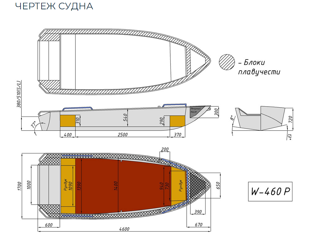 Алюминиевая лодка Wyatboat-460 P в Сочи