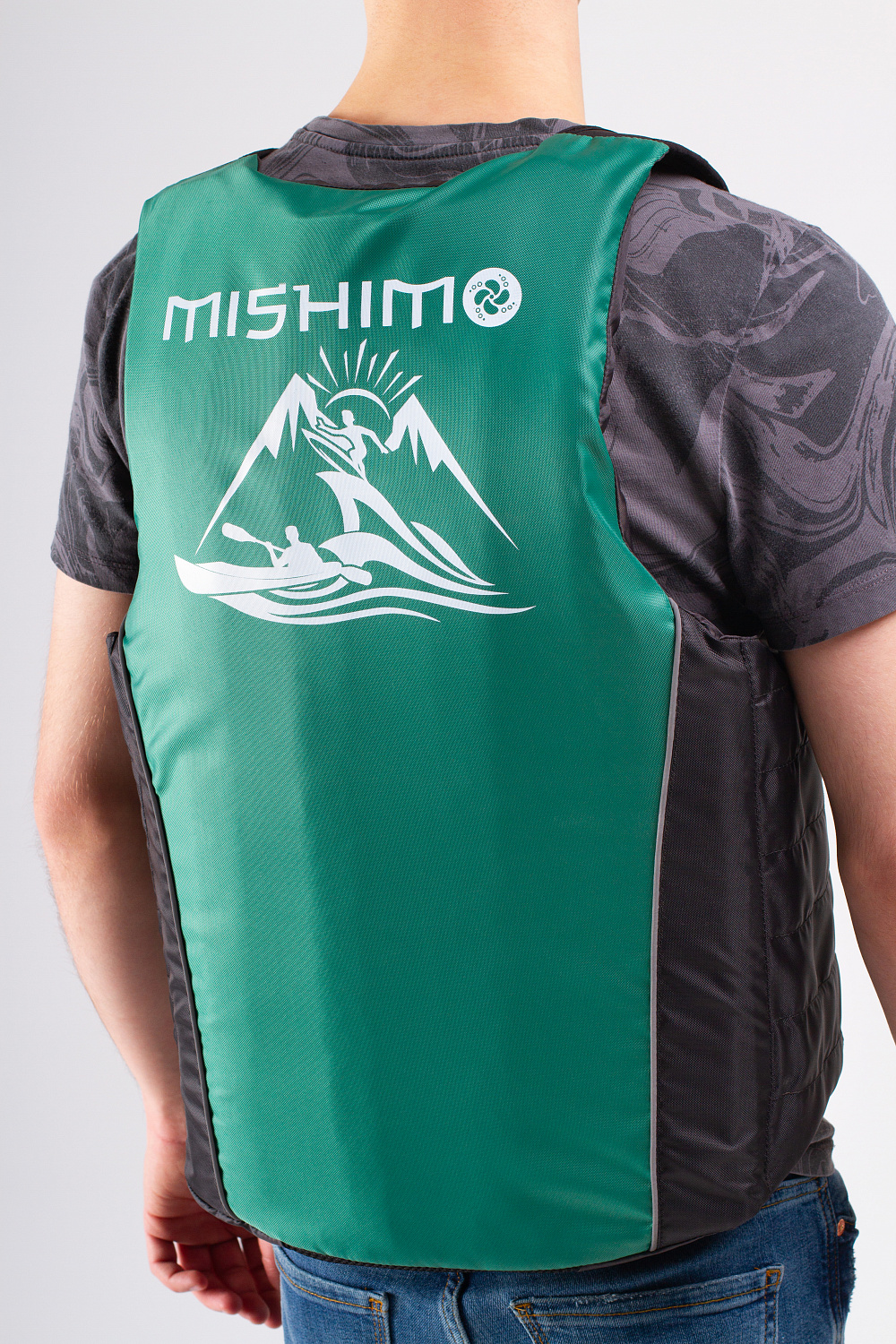 Жилет спасательный MISHIMO PRO Премиум качества Черно-зеленый в Сочи