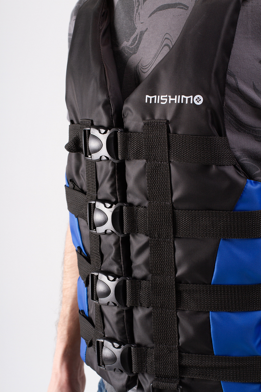 Жилет спасательный MISHIMO PRO Премиум качества Черно-синий в Сочи