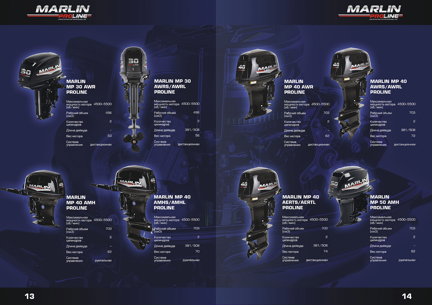 Лодочный мотор MARLIN PROLINE MP 50 AWRS в Сочи